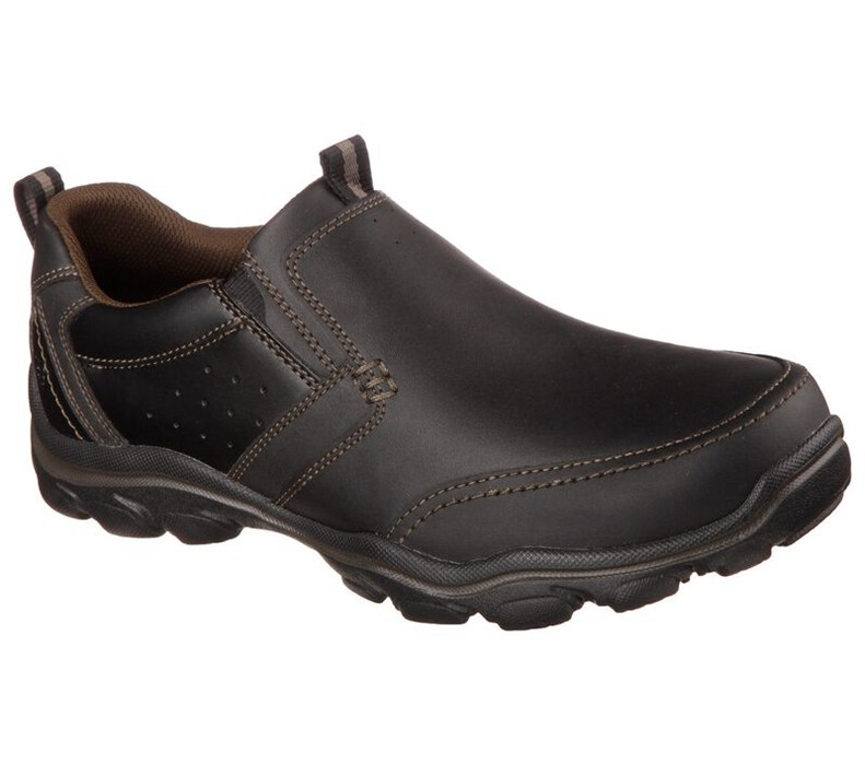 Skechers Herr Svarta Slip On - Relaxed Fit: Montz - Devent - Sverige (SJLAX-4609)